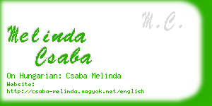 melinda csaba business card